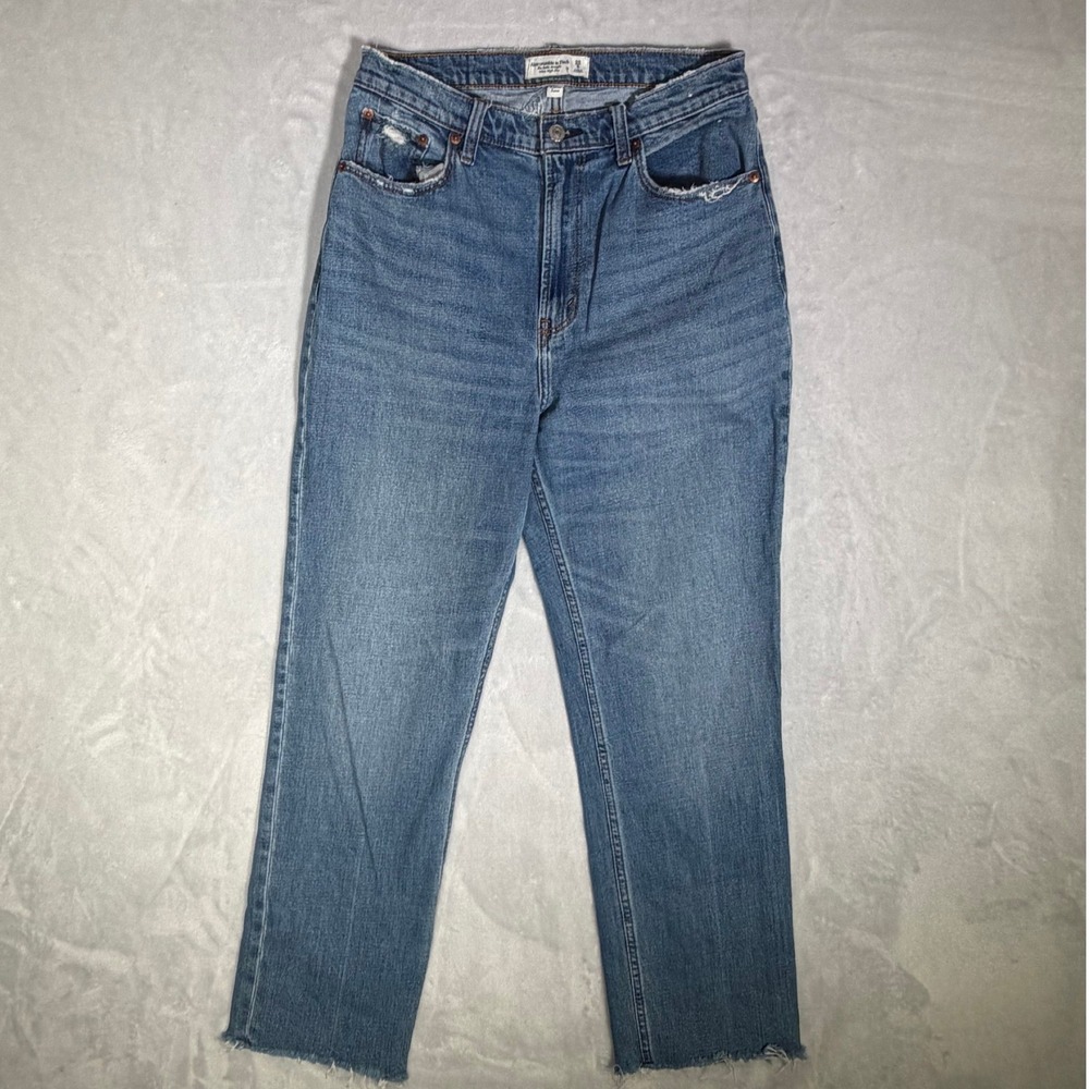 Abercrombie & Fitch Jeans Womens 29 8L Blue Curve Love Ankle Straight High Rise